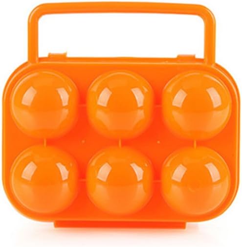 FantasyDay 6 Grids Egg Holders, Sturdy Shockproof Durable Egg Cartons Egg Containers With Lid for Refrigerator - Large Capacity Egg Organizer Box for Home Kitchen Outdoor Picnic Hiking Storage