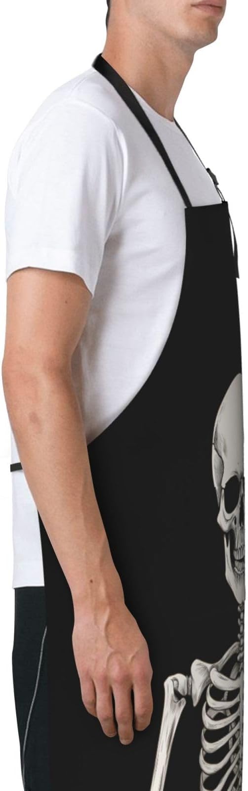 Shark Jumping Home Aprons 2 Pockets 33"×28" for Men Women, Ocean Sea Waterproof Kitchen Cooking Bib