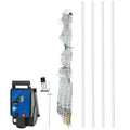 Premier 1 VersaNet® Plus, 60"H x 100'L Electric Garden Fence Starter Kit | 2" Strand Spacing at Bottom Keeps Varmints Out | Includes: Solar Energizer, FiberRod Support Posts and Tester | White/Black