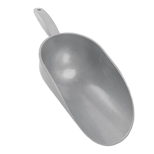 Aluminum Alloy Pet Food Scoop, Metal Feed Scoop for Dog Cat Poultry Goat Cattle Pig, Multipurpose Grain Scoop Shovel with Accurate Portion Control, Easy to Clean and Durable for Ki