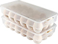 Covered Egg Holder,Egg Storage for Refrigerator,Fits 18 Eggs,Pack of 2