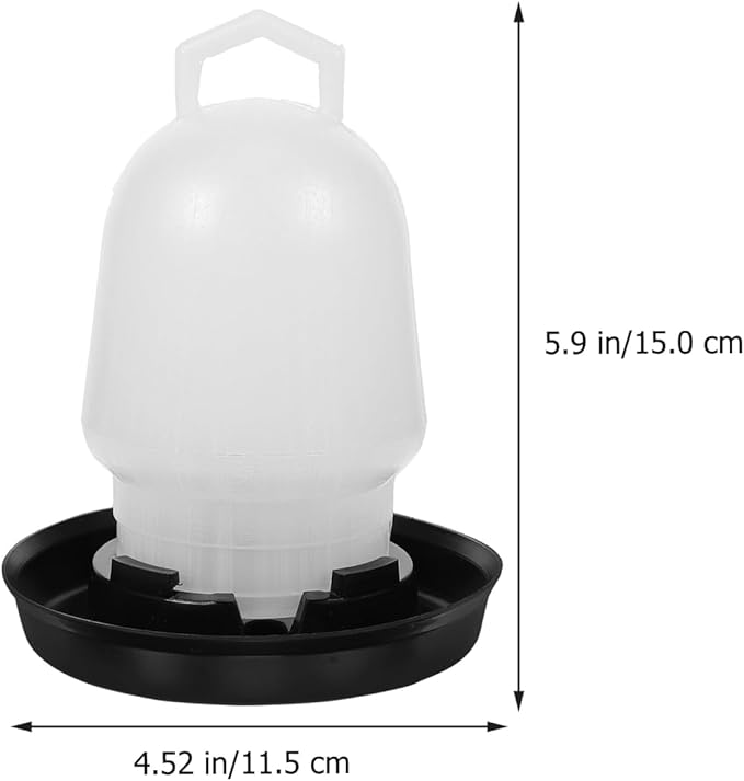 BESPORTBLE Plastic Poultry Drinker, 0.5L Poultry Waterer Automatic Chicken Water Feeder Water Container Jar for Duck Baby Chicks Rabbit Turkeys Outdoor Farm