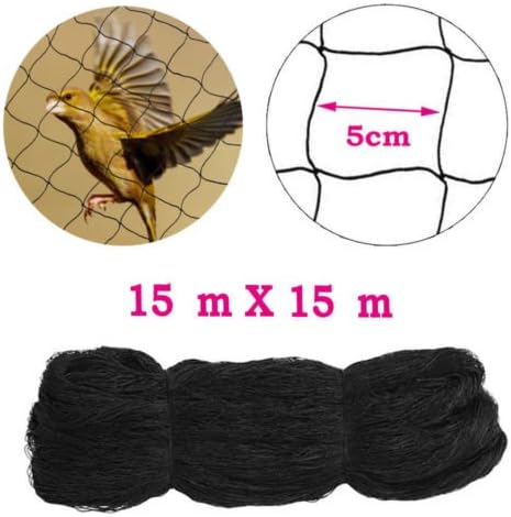 Anti Bird Netting，Soccer Baseball Game Poultry Fish Net 2x2 Mesh Best for Seedlings，Vegetables Flowers, Fruits,Bushes,Reusable Fencing (100'X 50')