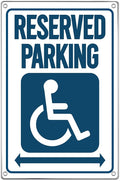 Reserved Parking Handicap Wheelchair Sign 8 x 12 Inch Metal For Accessible Spaces Outdoor Vintage Aluminum Art Wall Home Kitchen Indoor