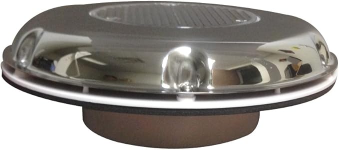 Pactrade Marine Boat 8.5" Solar Powered Stainless Steel Ventilator Fan II for Boat Yacht Camper Home Pontoon