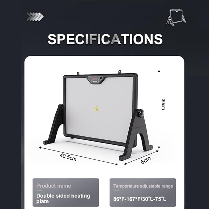 Dual-Sided Chicken Brooder Heater Plate- 16.5" x 12 "Chicken Coop Heater, Adjustable Temperature, 360° Angle, Remote Control, Energy-Efficient & Safe Heating Panel for Chicks, Pets