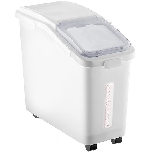 Vevor Mophorn 27 Gallon Ingredient Storage Bin 500 Cup Ingredient Bin with Scoop Ingredient Storage Bin, 11.4 Gallon Capacity Shelf Ingredient Bin, 280 Cup Flour Bins on Wheels
