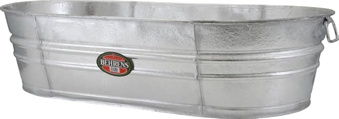 Behrens B33 O6887236 Steel Oval Tub, 33.5 gal