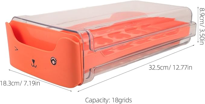 Stackable Plastic Egg Storage Box Single Layer Egg Organizer Drawer for Refrigerator Fridge Space-saving Food Storage Case