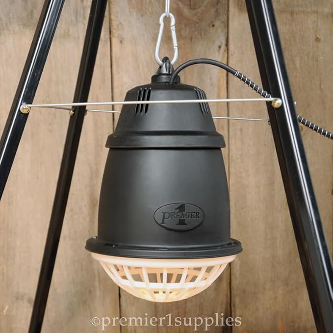 Premier 1 Chick Heat Lamp Brooder Kit | Includes: Heat Lamp + Adjustable Stand, 2 Bulbs, 7 Reuseable Panels, Chick Stand, Waterer, 3 lb Feeder, 10 lbs. Starter Feed | Warms Up to 24 Chicks