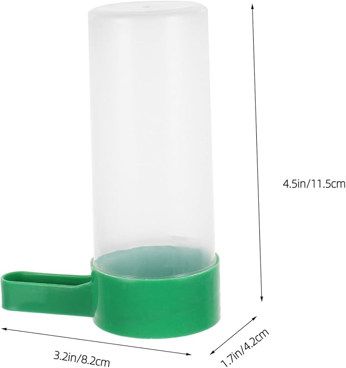 SUPVOX Automatic Poultry Feeder and Waterer for Chicks and Quail - Space-Saving Easy to Clean Plastic Feeder and Drinker 4.5 X 3.2 X 1.6 Inches