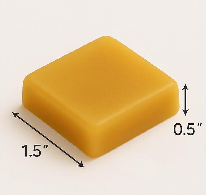 Pure Beeswax Blocks – USA Made, Beekeeper Crafted – Natural Beeswax Bar for Crafting, Woodworking, Lip Balm, Cast Iron Seasoning – Premium Quality, Eco-Friendly, Chemical-Free (4 Pack)