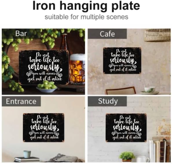 Vintage Metal Sign ENTERING QUIET ZONE Tin Sign Retro Wall Decor For Home Coffee Bar Funny Aluminum Sign 8x12 inch