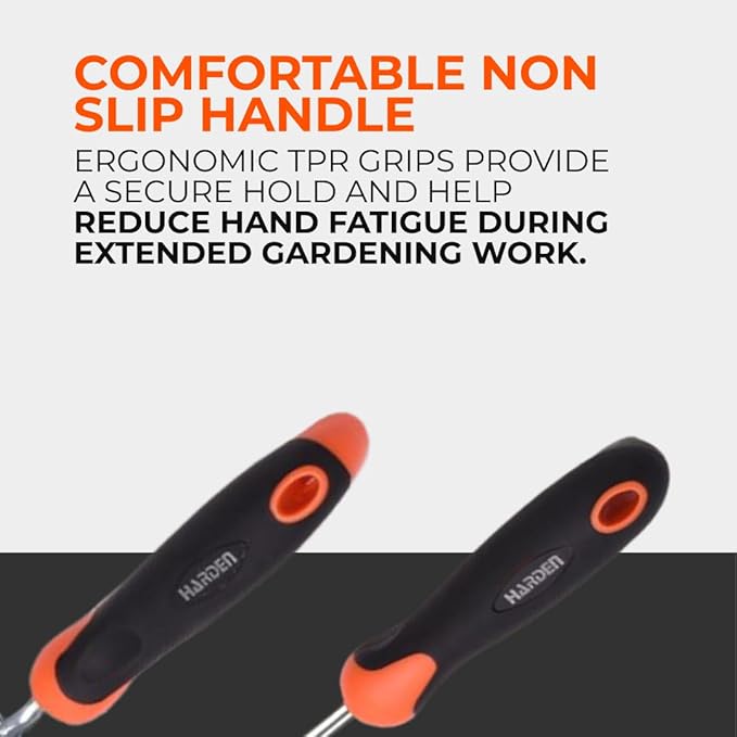 Garden Tool Set. Gardening Tool Set with Stainless Steel Spade and Combination Hoe Fork. Heavy Duty Rust Resistant Gardening Set with Ergonomic Non Slip Handle for Digging Planting and Weeding