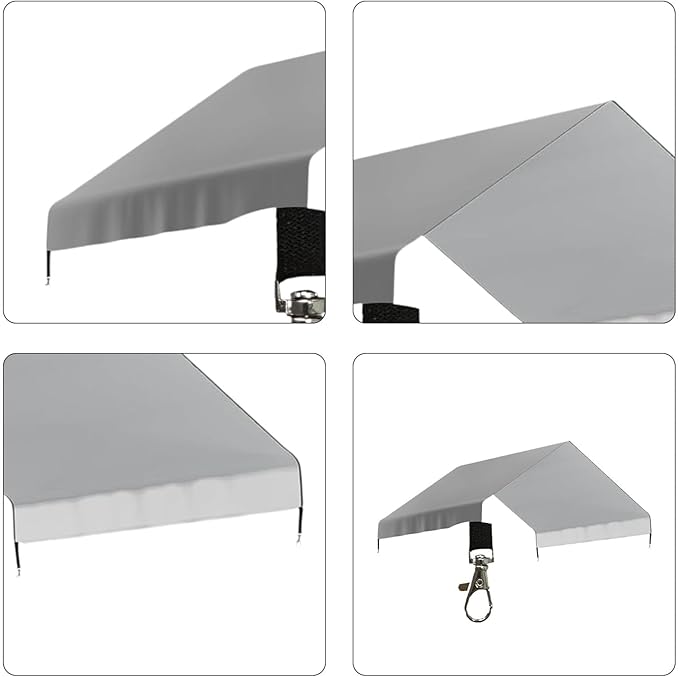 Large Chicken Coop Cover Cloth Waterproof Dustproof Chicken Cage Cover Canopy for Yard, Garden, Gray