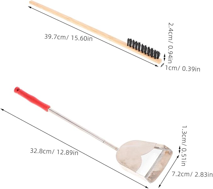 Sosoport 2pcs Bird Cage Cleaning Brush Set Pet Bird Cage Cleaner Small Animal Enclosure Tools Garden Shovel Reptile Hedgehog Accessories Pet Supplies