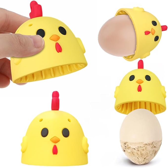 Fresh Egg Washer Fresh Egg Silicone Egg Washer Fresh Egg Reusable Egg Washer Multifunctional Vegetable/Egg Brush Simple and Convenient Easy to Clean (Yellow)