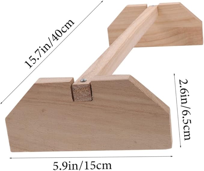 Healifty Wooden Parrot Stand Natural Chick Perch Roosting Bar for Chicken and Birds Household Bird Stand for Coop and Brooder Training Playground