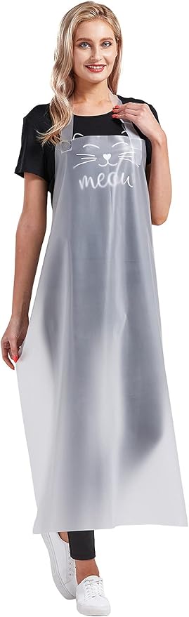 Nanxson TPU Waterproof Apron Lightweight Work Apron with Adjustable Buckle for Pet Bathing,Dishwashing,Butchers,Housework
