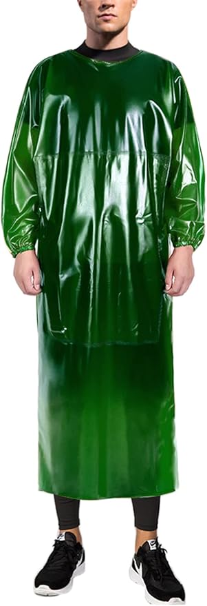 SUJAN Apron with Sleeves Splash Suit Waterproof Smock Chemical Resistant Safety Aprons Coverall