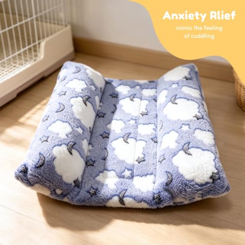 Rabbit Bed with Pillows, Dual-Sided 17"x15" Washable Lounger Pad - 17 x 15 inches, Sky Blue Cloud, Polyester - Image 5