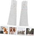 Kisangel 1pair Thickened Cowhide Protective Gloves for Pet Handling Welding and Gloves Comfortable Grip for Heavy Duty Use
