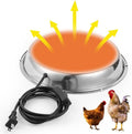 Heater Water Pet for Metal Poultry Founts, Chicken Waterer Poultry Base Deicer Heated Heated Base Pet Water Heater Winter 55 Watts for