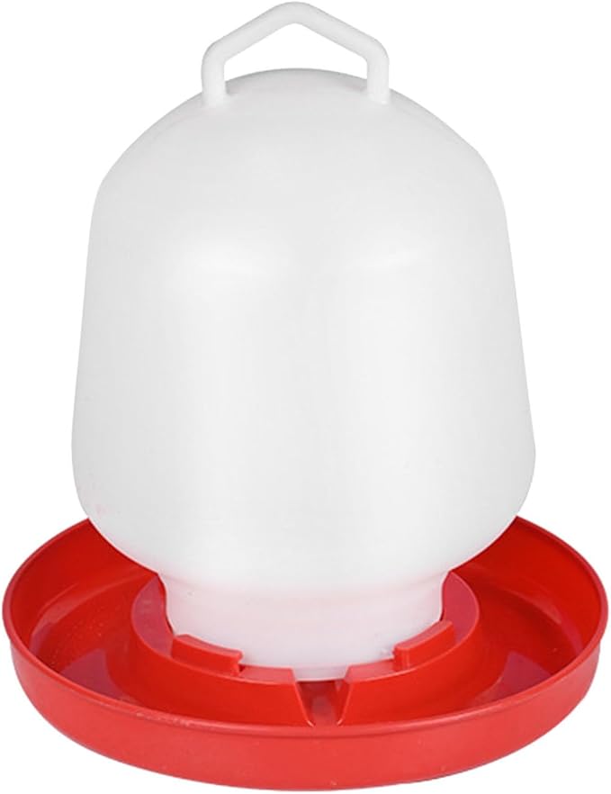 Poultry Waterer, 15L No Spill Durable Heavy Duty Chicken Feeders and Waterers,Hanging Bpa Free Plastic Large Chicken Waterer for Baby Chicks Turkeys Ducklings Quail Chickens Ducks