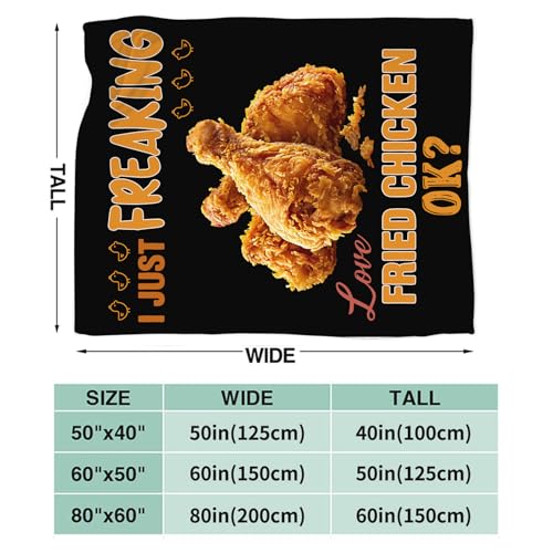 Fried Chicken Blanket Flannel Blankets Gifts for Girls 50"x40" - Image 3