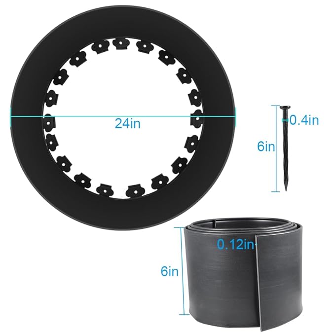 Chicken Dust Bath Tub, Adjustable 25'' Chicken Dust Bath Contain Bottomless Design, Dust Bath for Chickens, Ducks, Turkeys, Quails for Farms, Chicken Coops (Black)