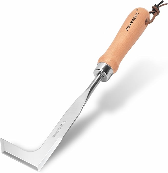 SHANFEEK Crack Weeder Weed Remover Tool for Garden Yard Weed Puller Hoe Gardening Tools Stainless Steel One-Piece Molding(Orange)