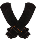 Lifeunion Animal Handing Gloves Anti-Bite & Scratch Reinforced Animal Protection Gloves for Dog Cat Bird Reptile Snake (Black-1)