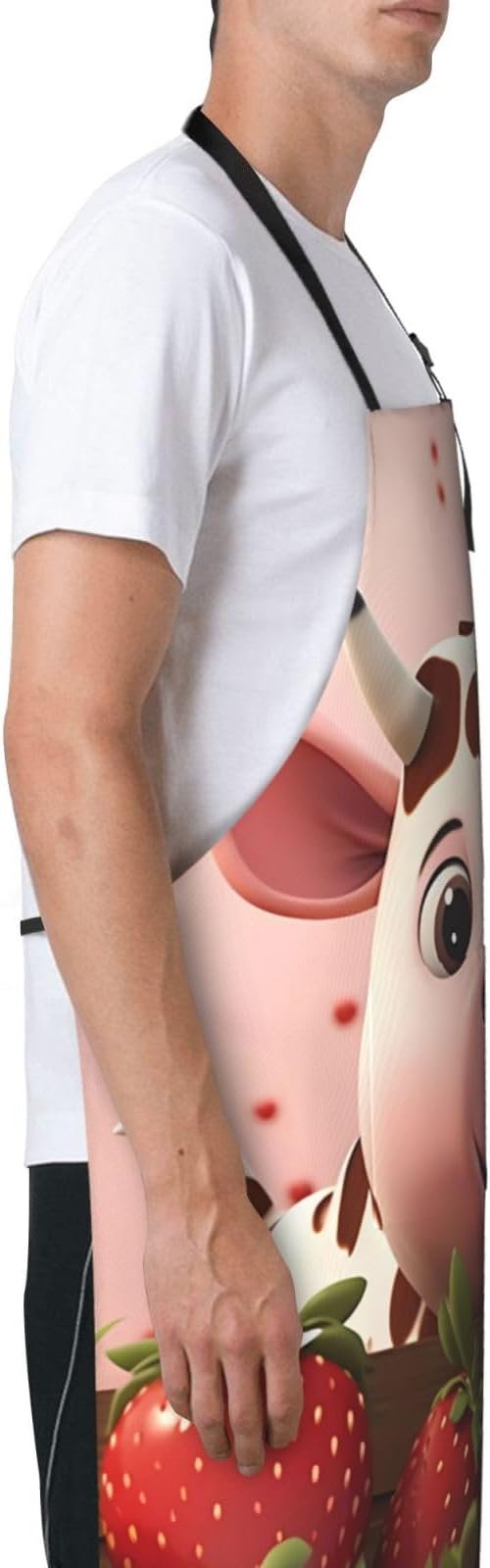 Dogs and Roses Heavy Duty Waterproof Apron with Pockets for AdultsResistant Grilling, Gardening, Painting