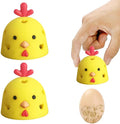 Fresh Egg Brush Cleaner, Silicone Good Egg Cleaner Scrubber for Fresh Eggs, Reusable Egg Washer for Fresh Eggs,Cleaning Tools for Egg Washer (Yellow 2Pack)