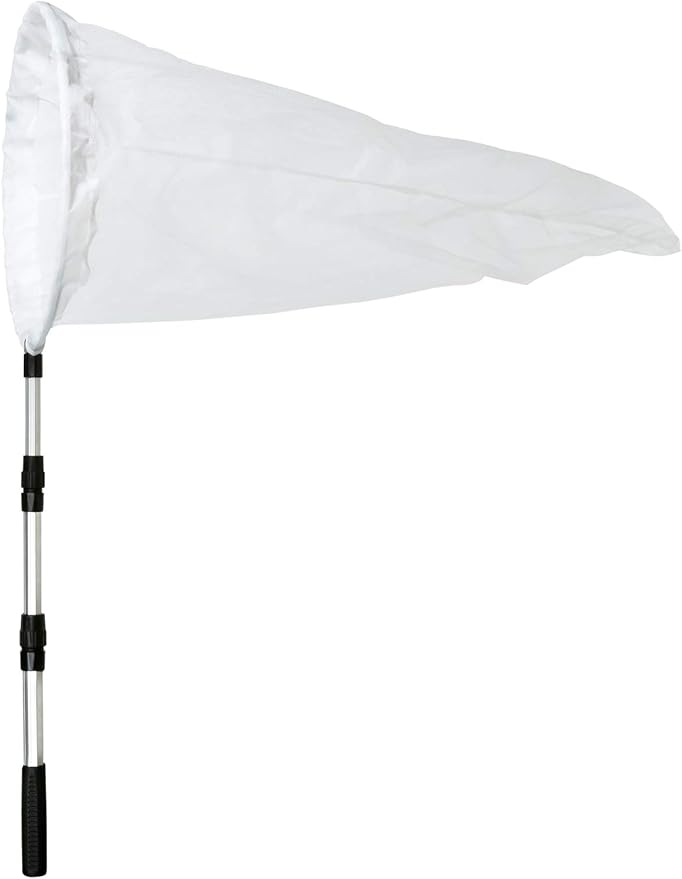 RESTCLOUD Butterfly Net with 16" Ring, 36" Net Depth, Handle Extends to 36 Inches (16" Ring, 36" Handle)
