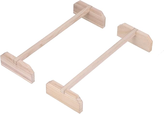 2 Set Chicken Wooden Perches, Large Wooden Bird Stand for Rooster and Parrots, Training Hens Roosting Bar with Screws, Log Material for Chickens and Medium Large Birds