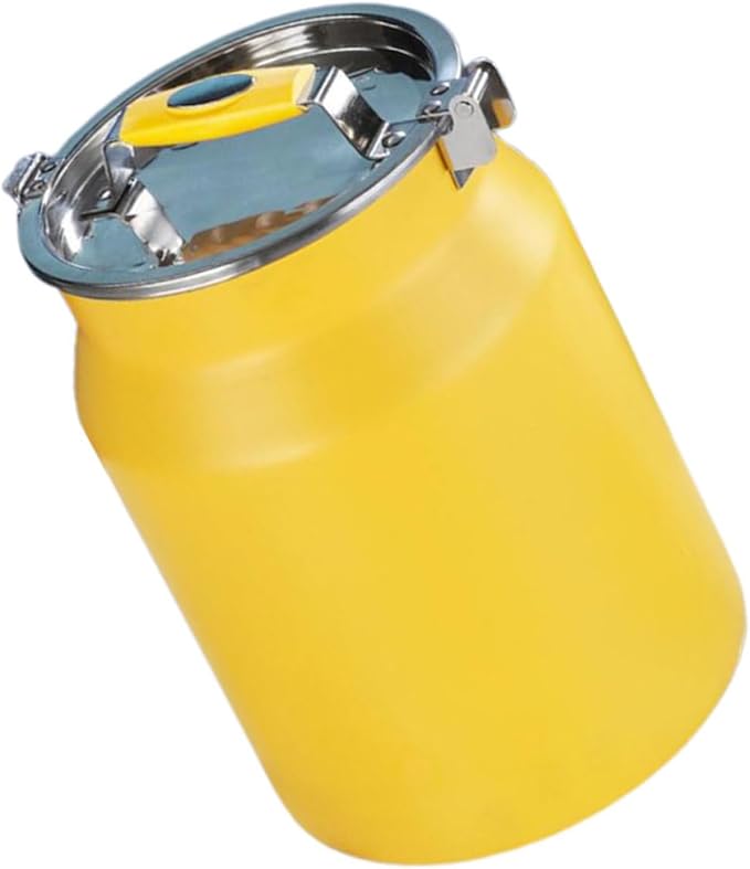 Stainless Steel Rice Storage Bucket 10l with Airtight Seal Yellow Household Grain and Flour Container Kitchen Food Storage Bin