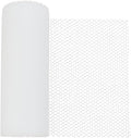 OLYCRAFT 16.4Ftx12 Inch White Plastic Chicken Wire Fence Mesh Poultry Fencing with Cable Tie Hexagonal Fencing Wire Protective Fence Net Plastic Mesh Anti-fall Net for Gardening Floral Chicken Netting
