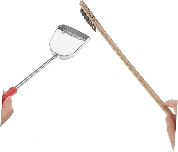 2pcs Bird Cage Cleaning Tool Set Parrot Cage Brush and Scraper Kit for Easy Daily Cleaning Handle Design for Comfortable Use for