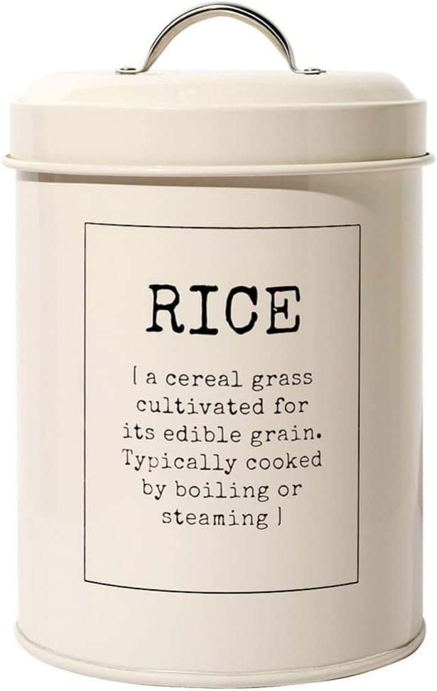 Luxshiny Large Capacity Airtight Rice Container with Scoop 8.66X5.90X5.90In Food Storage Bin for Kitchen Pantry Grain Preservation