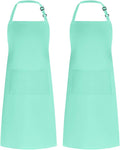 Syntus Adjustable Bib Apron with 2 Pockets Cooking Kitchen Aprons for Women Men Chef