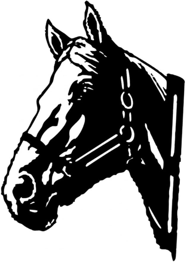 Farm Peeping Animal Metal Art Outdoor Decor Garden Fence Decoration, Farmhouse Backyard Hang Artwork Wall Decor, Outdoor Yard Art Patio Lawn Statue Gift for Loved Dad Grandpa (Horse)