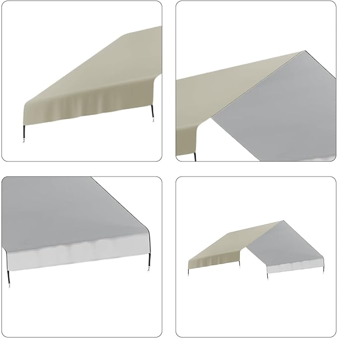 Large Chicken Coop Cover Cloth Waterproof Dustproof Chicken Cage Cover Canopy for Yard, Garden, Beige