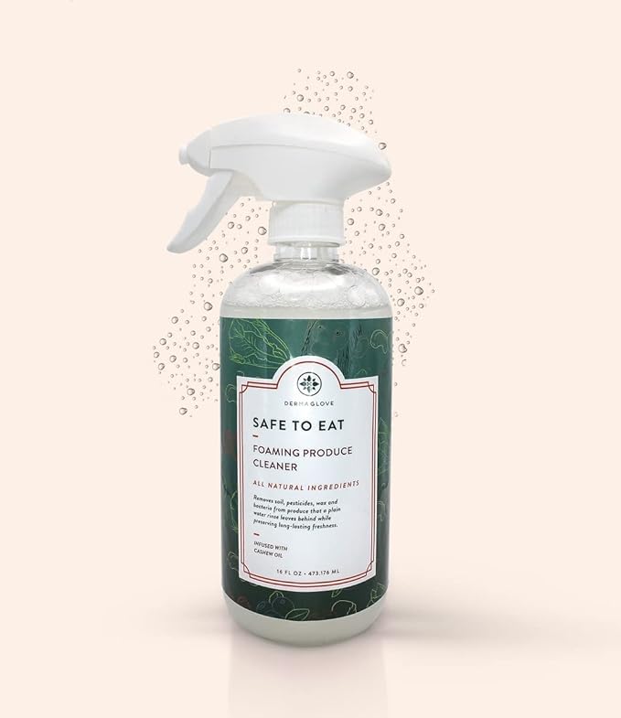 DERMAGLOVE Safe To Eat - Produce & Food Contact Cleaner Spray for Fruits, Veggies & Prep Areas - 16 Fl Oz (Pack of 1)