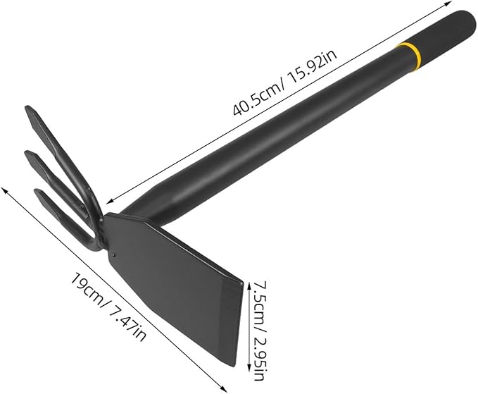 Yardwe Manganese Steel Garden Hoe and Cultivator Tool with Ergonomic Handle for Weeding Soil Loosening Flower Planting and Home Gardening