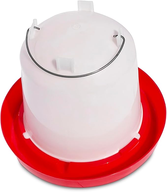 Chicken Waterer and Feeder Set | 1.5 Gallon Poultry Drinker and 11 Pound Feeder Combo | for Chickens, Ducks, Turkeys, Ducklings, Quail, Baby Chicks and More