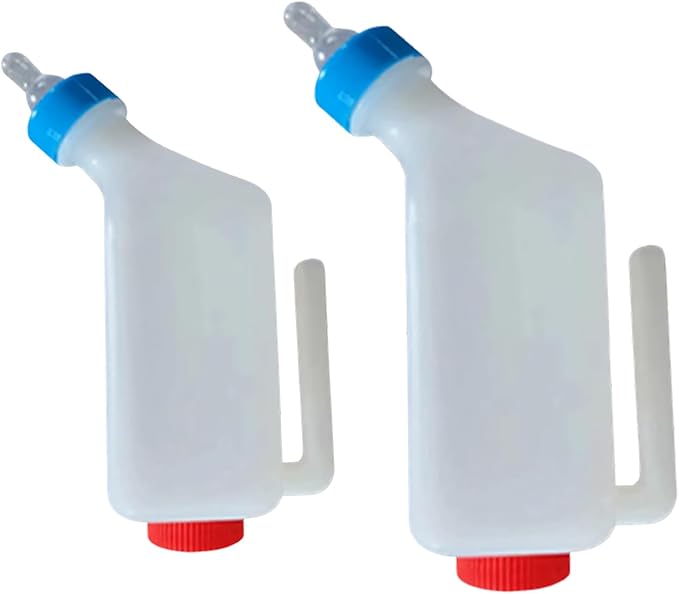 2lots Detachable Poultry Milk Feeders Bottle with Secure Hanging Hook Lamb Feeders for Farm Use Animal Milk