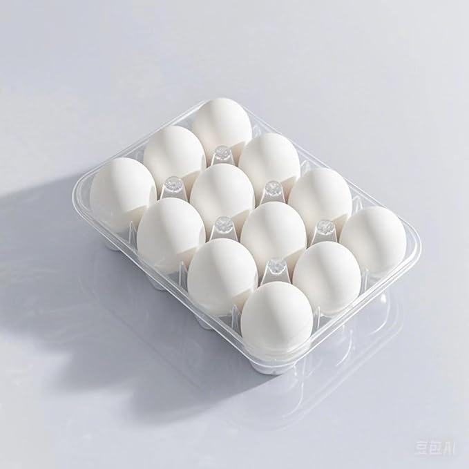 60 pc Plastic Bulk EggCarton,clear egg carton cheap bulk, Suitable For Storing Egg in Farmers' Markets, Supermarkets, Kitchens(3 * 4)