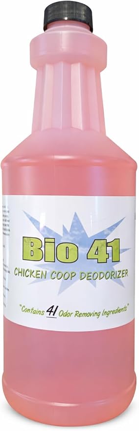 Chicken Coop Deodorizer – All Natural Ingredients for Ammonia Control and Odor Eliminator for Poultry – Works in Coops, Brooders, Next Boxes, Waste Areas, Roosting Area and Bedding – 32 Ounce Bottle