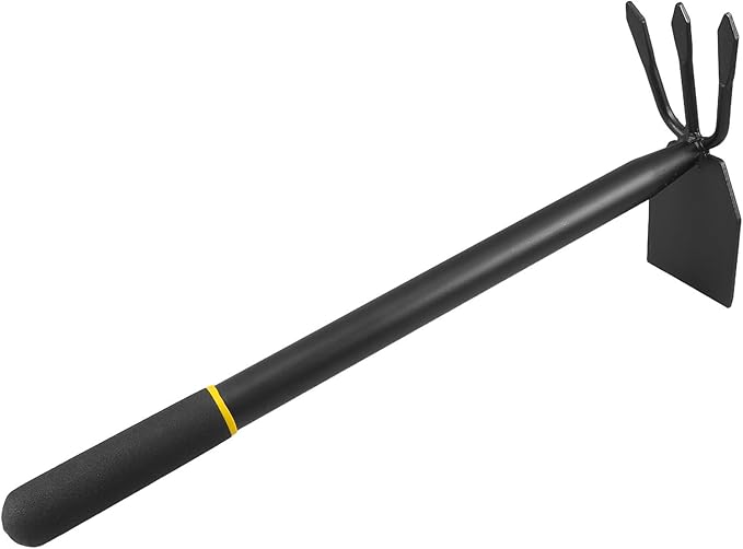 Yardwe Manganese Steel Garden Hoe and Cultivator Tool with Ergonomic Handle for Weeding Soil Loosening Flower Planting and Home Gardening